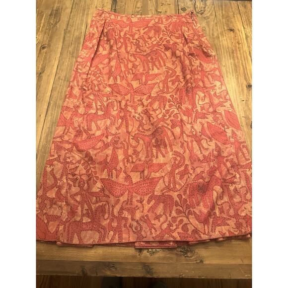 Peruvian Connection Long Maxi Skirt Size 6 African Safari Tribal - Picture 1 of 16